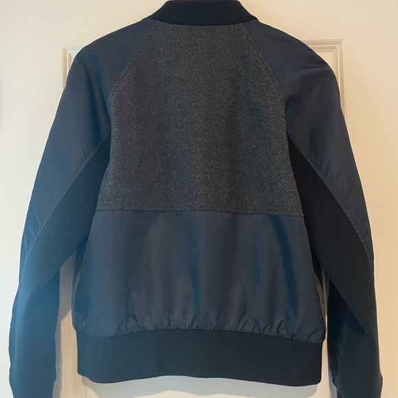 J.Crew Pinstripe Bomber Jacket- Womens Medium - Picture 3 of 4